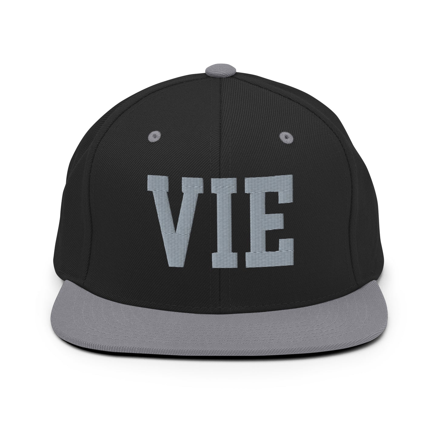 College-Style Classic Snapback Hat • Grey • VIE Vienna Souvenir • YHM Designs - Image 11