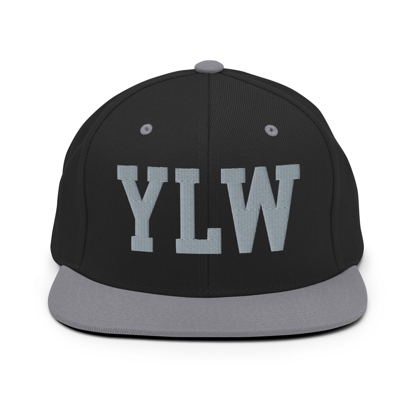 College-Style Classic Snapback Hat • Grey • YLW Kelowna Souvenir • YHM Designs - Image 11