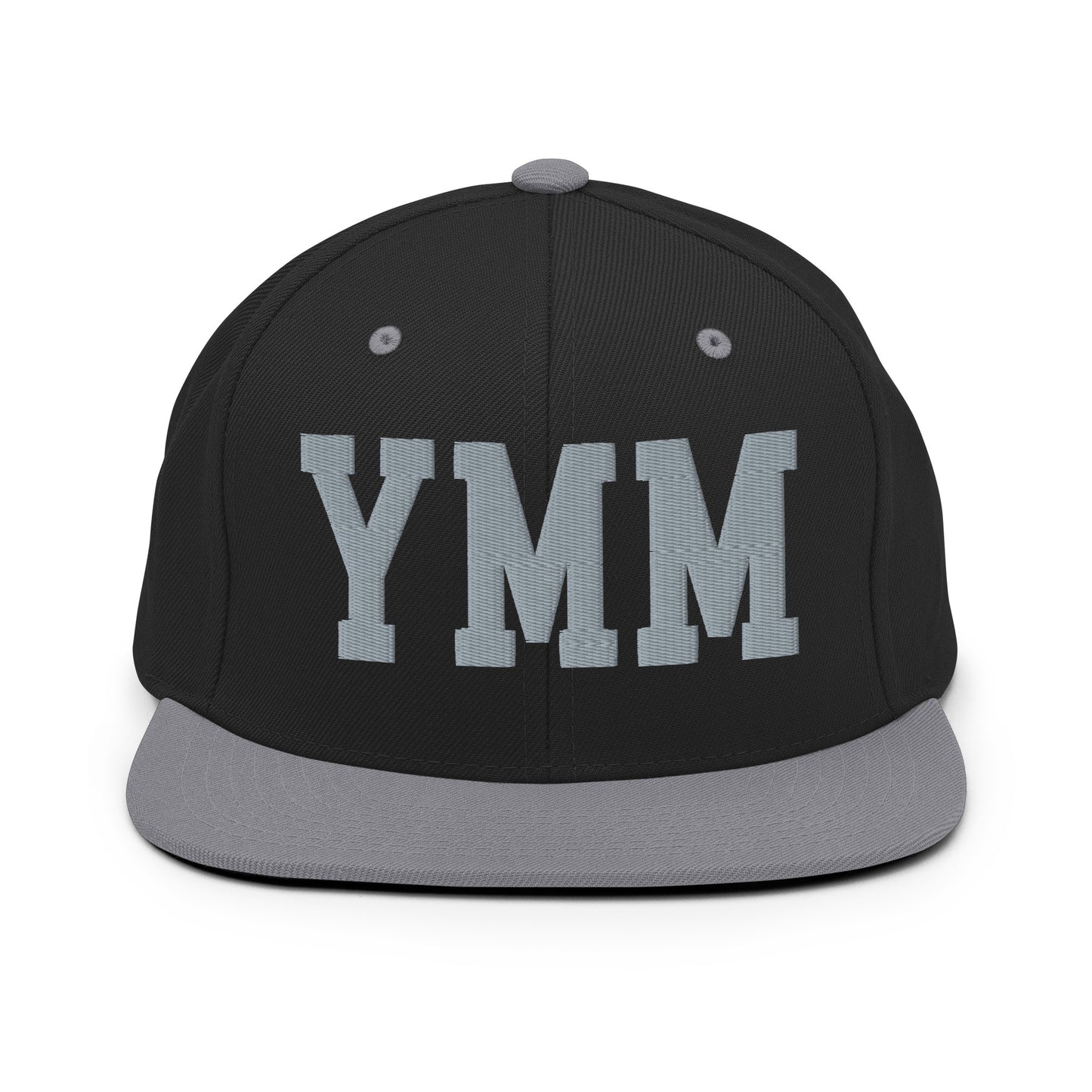 College-Style Classic Snapback Hat • Grey • YMM Fort McMurray • YHM Designs - Image 11