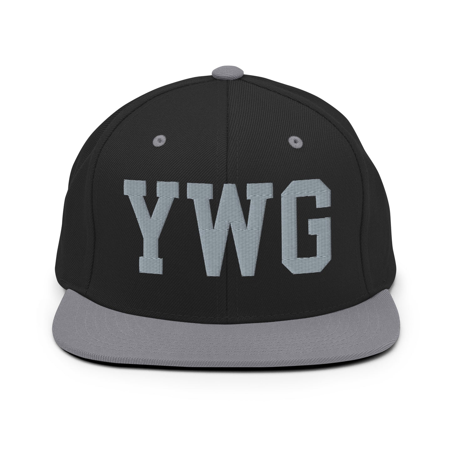College-Style Classic Snapback Hat • Grey • YWG Winnipeg Souvenir • YHM Designs - Image 11
