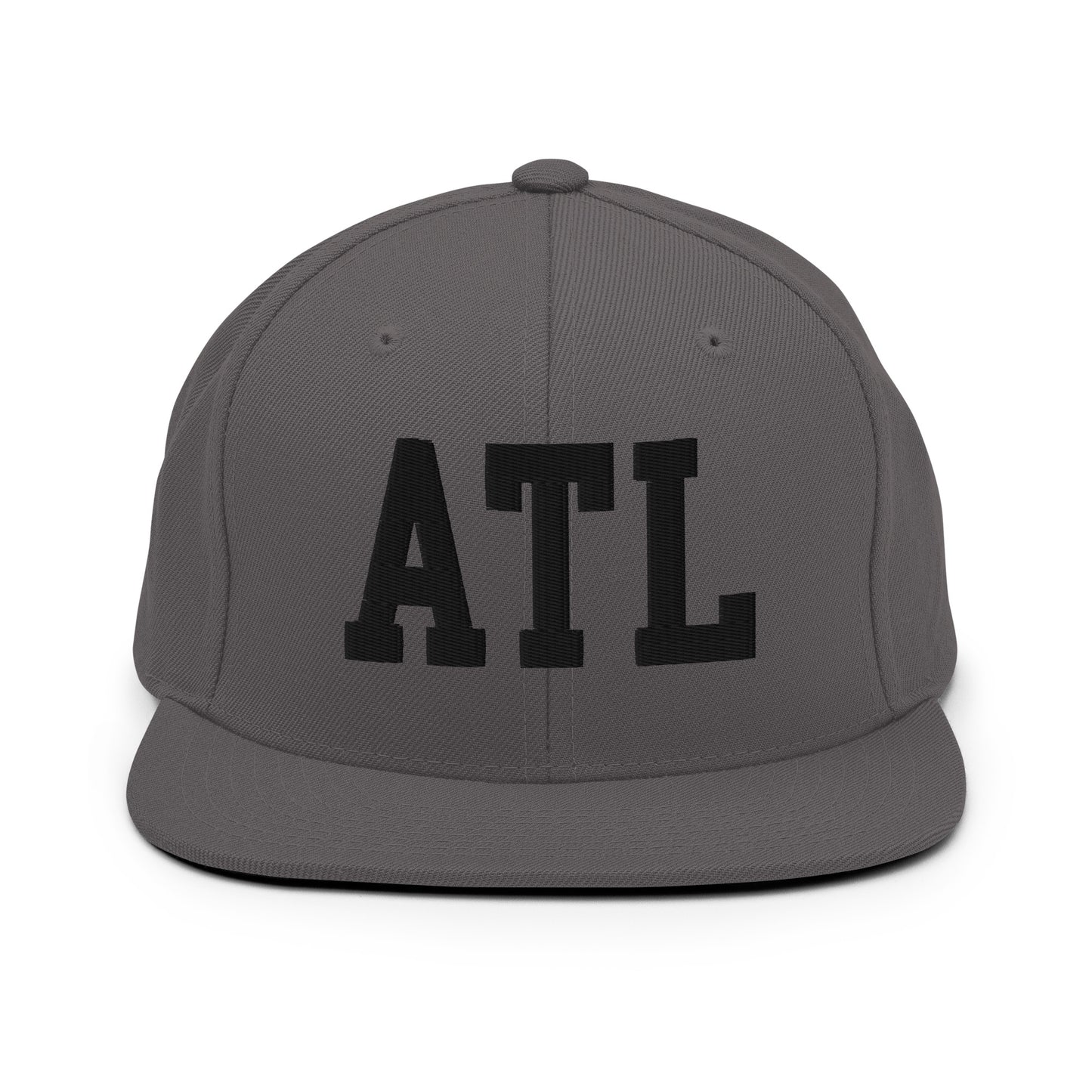 College-Style Classic Snapback Hat • Black • ATL Atlanta Souvenir • YHM Designs - Image 15