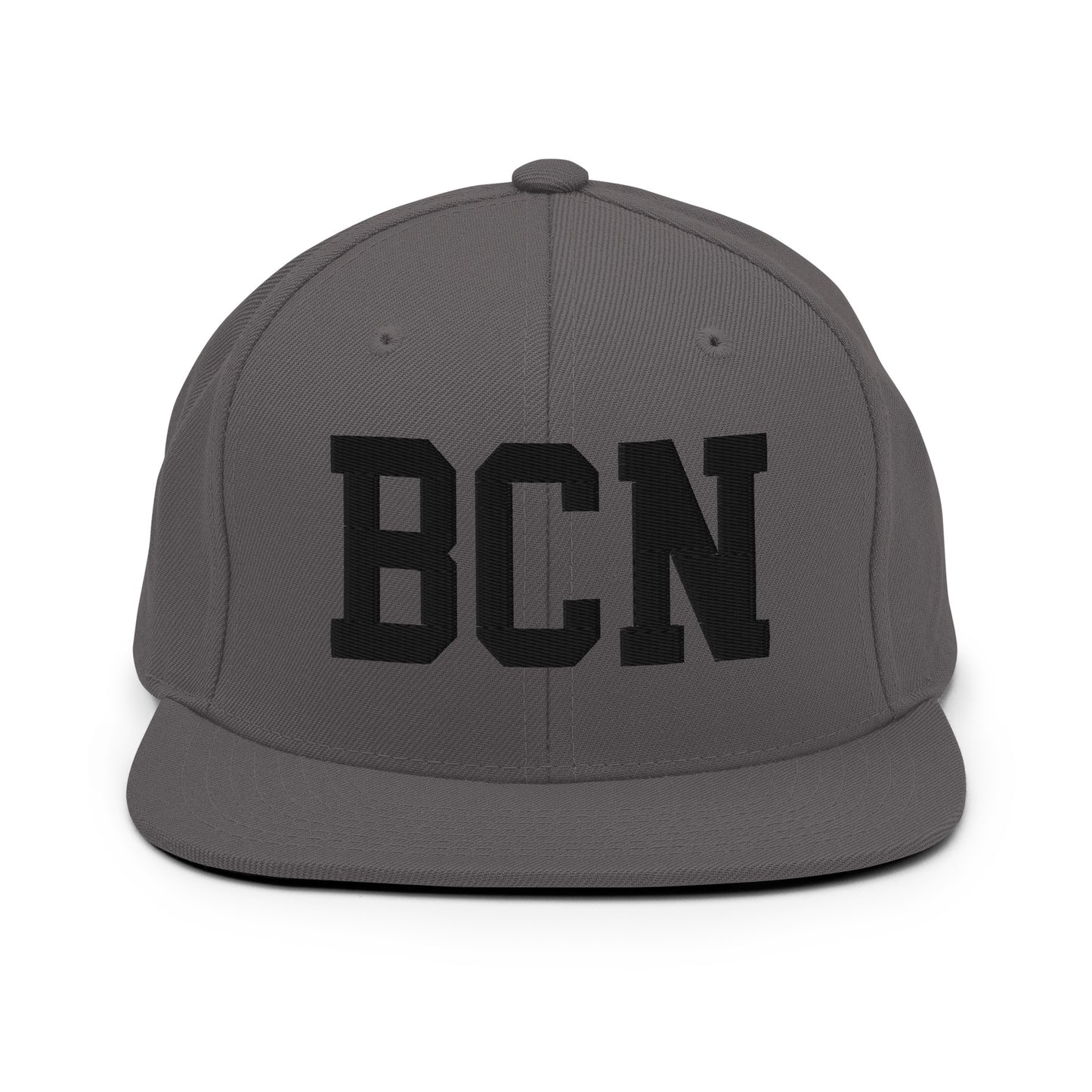College-Style Classic Snapback Hat • Black • BCN Barcelona Souvenir • YHM Designs - Image 15