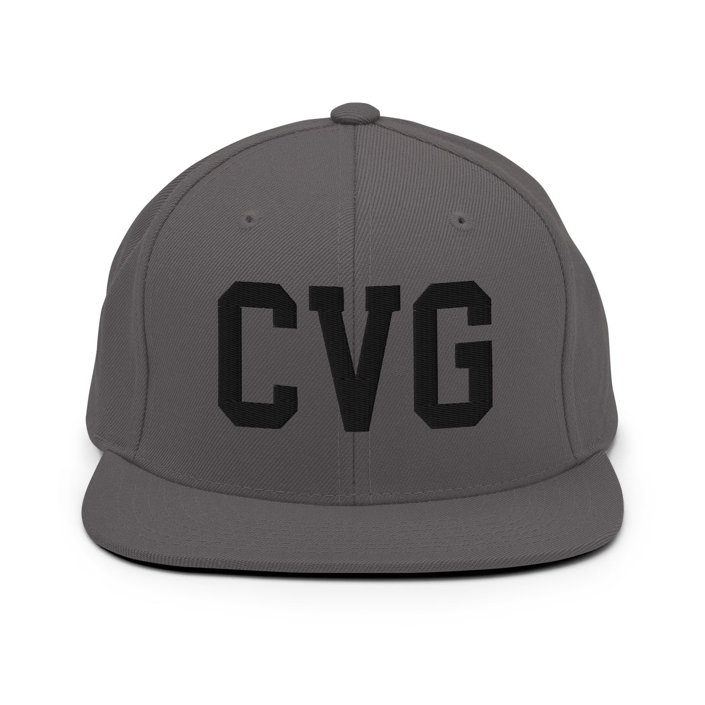 College-Style Classic Snapback Hat • Black • CVG Cincinnati Souvenir • YHM Designs - Image 15