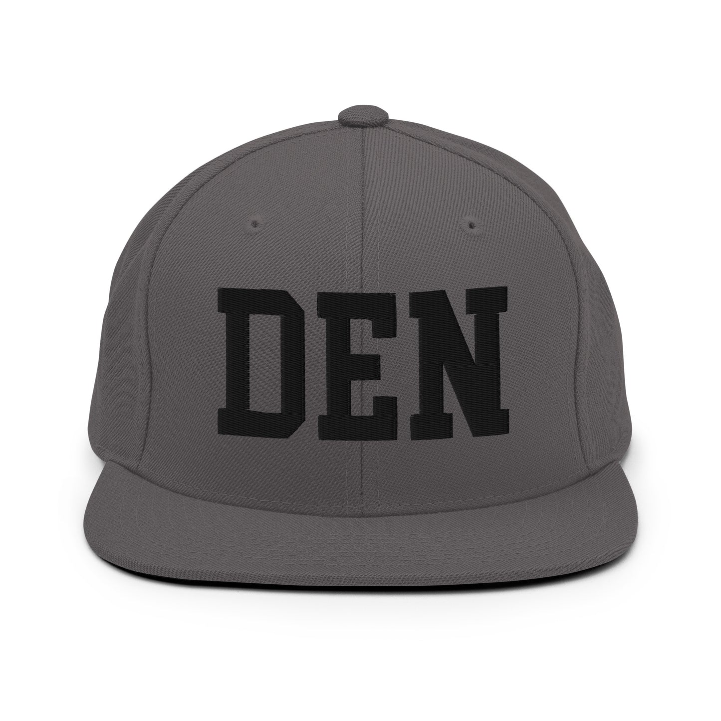 College-Style Classic Snapback Hat • Black • DEN Denver • YHM Designs - Image 15