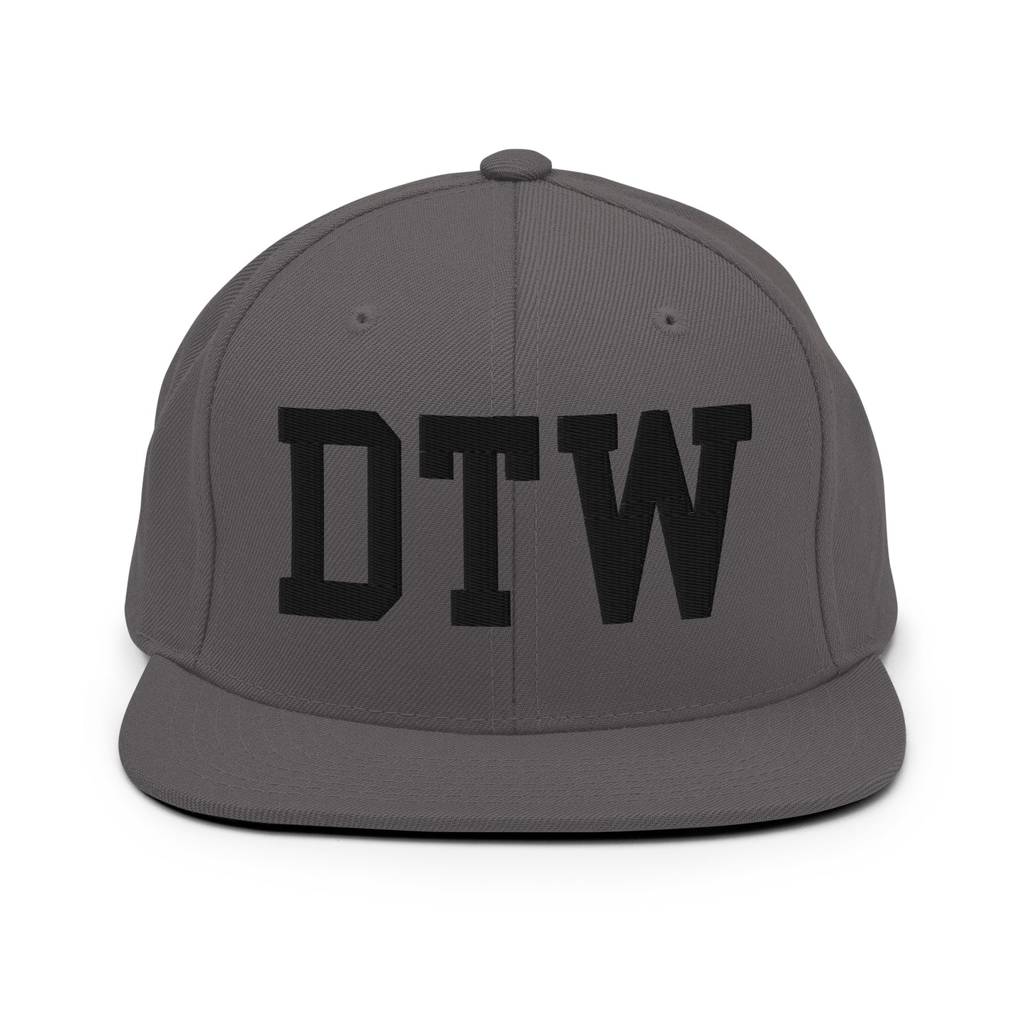 College-Style Classic Snapback Hat • Black • DTW Detroit Souvenir • YHM Designs - Image 15
