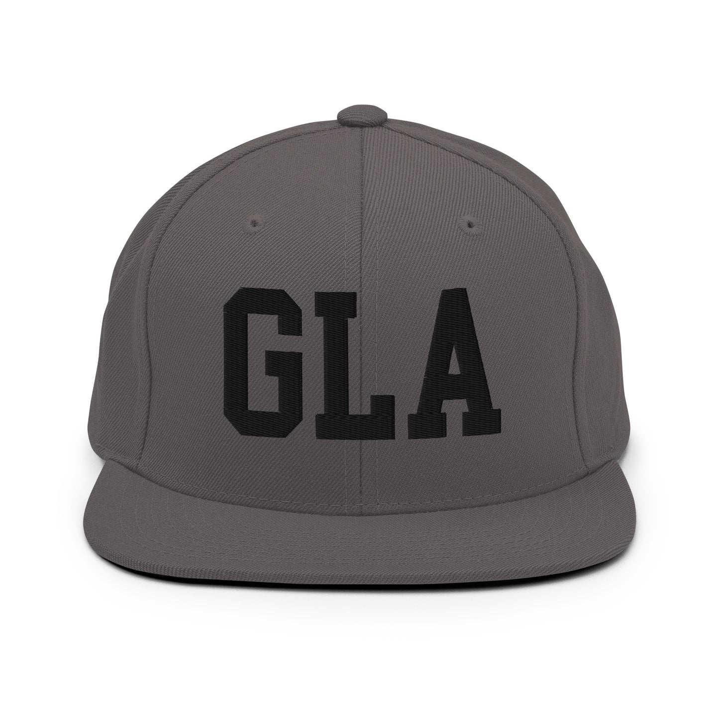 College-Style Classic Snapback Hat • Black • GLA Glasgow • YHM Designs - Image 15