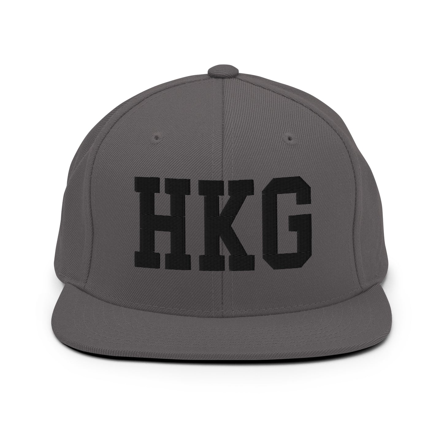 College-Style Classic Snapback Hat • Black • HKG Hong Kong • YHM Designs - Image 15