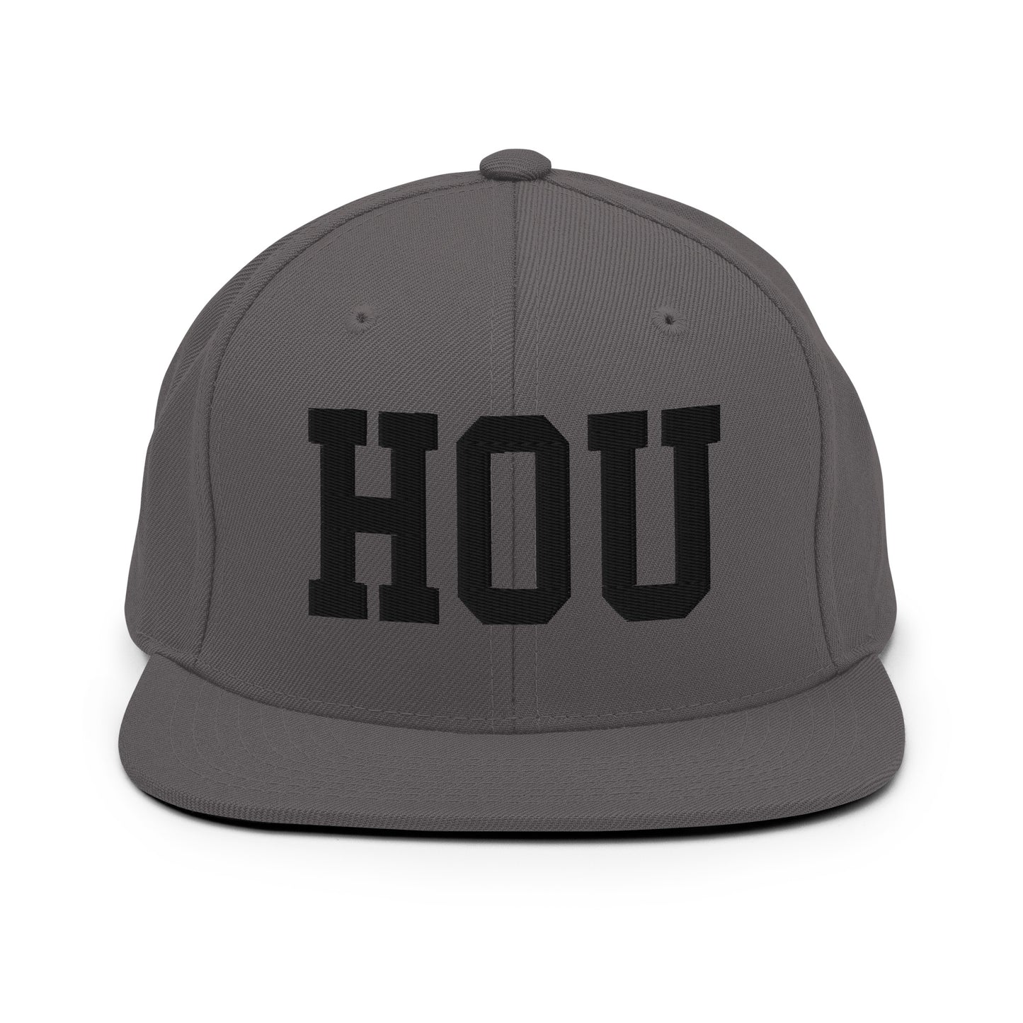 College-Style Classic Snapback Hat • Black • HOU Houston Souvenir • YHM Designs - Image 15