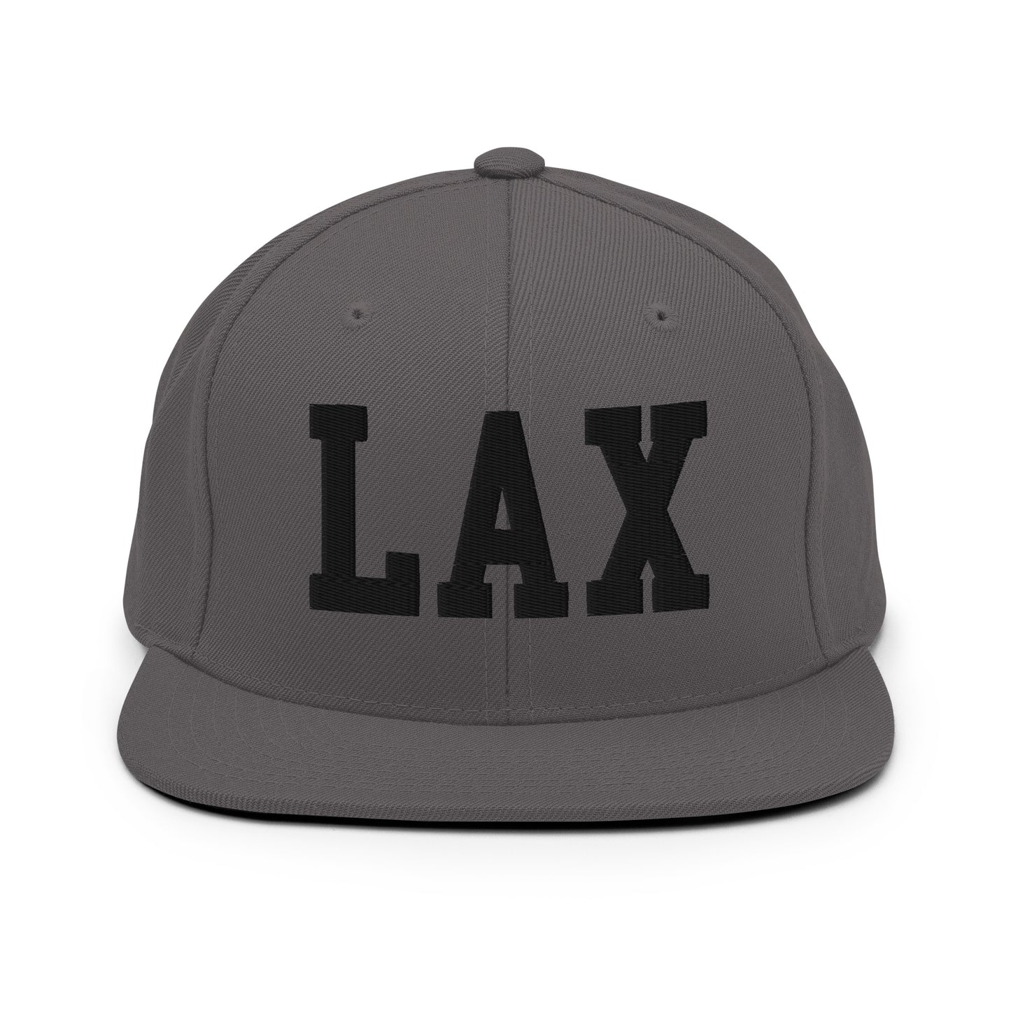 College-Style Classic Snapback Hat • Black • LAX Los Angeles • YHM Designs - Image 15