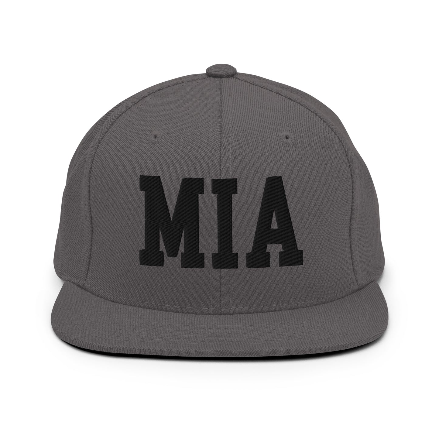 College-Style Classic Snapback Hat • Black • MIA Miami • YHM Designs - Image 15