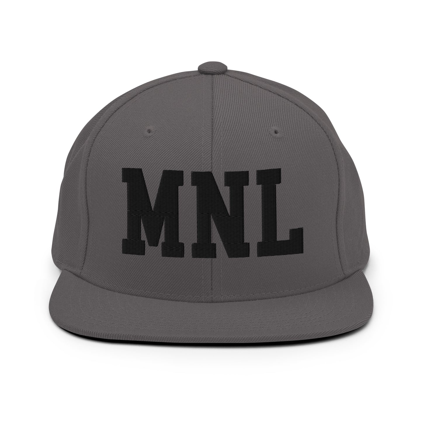 College-Style Classic Snapback Hat • Black • MNL Manila • YHM Designs - Image 15