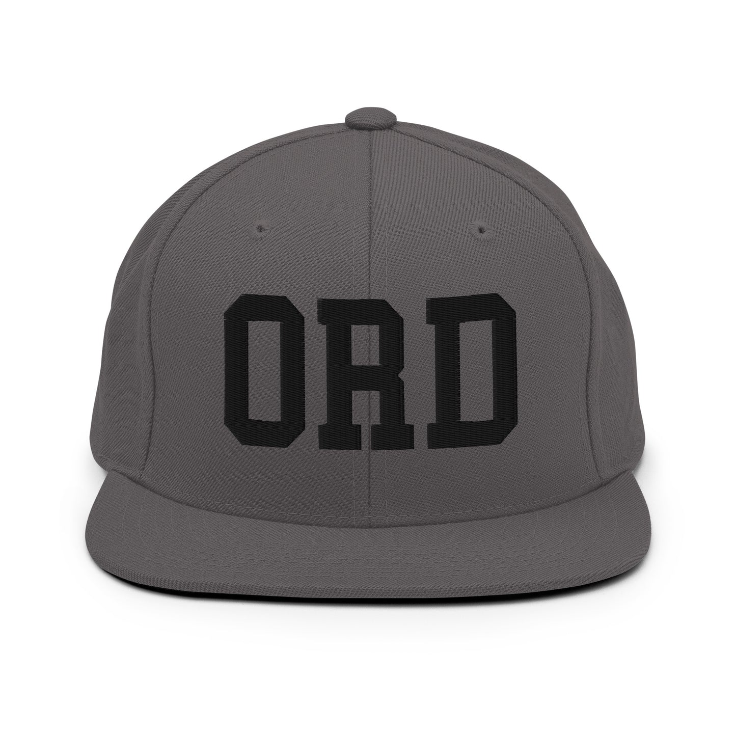College-Style Classic Snapback Hat • Black • ORD Chicago Souvenir • YHM Designs - Image 15