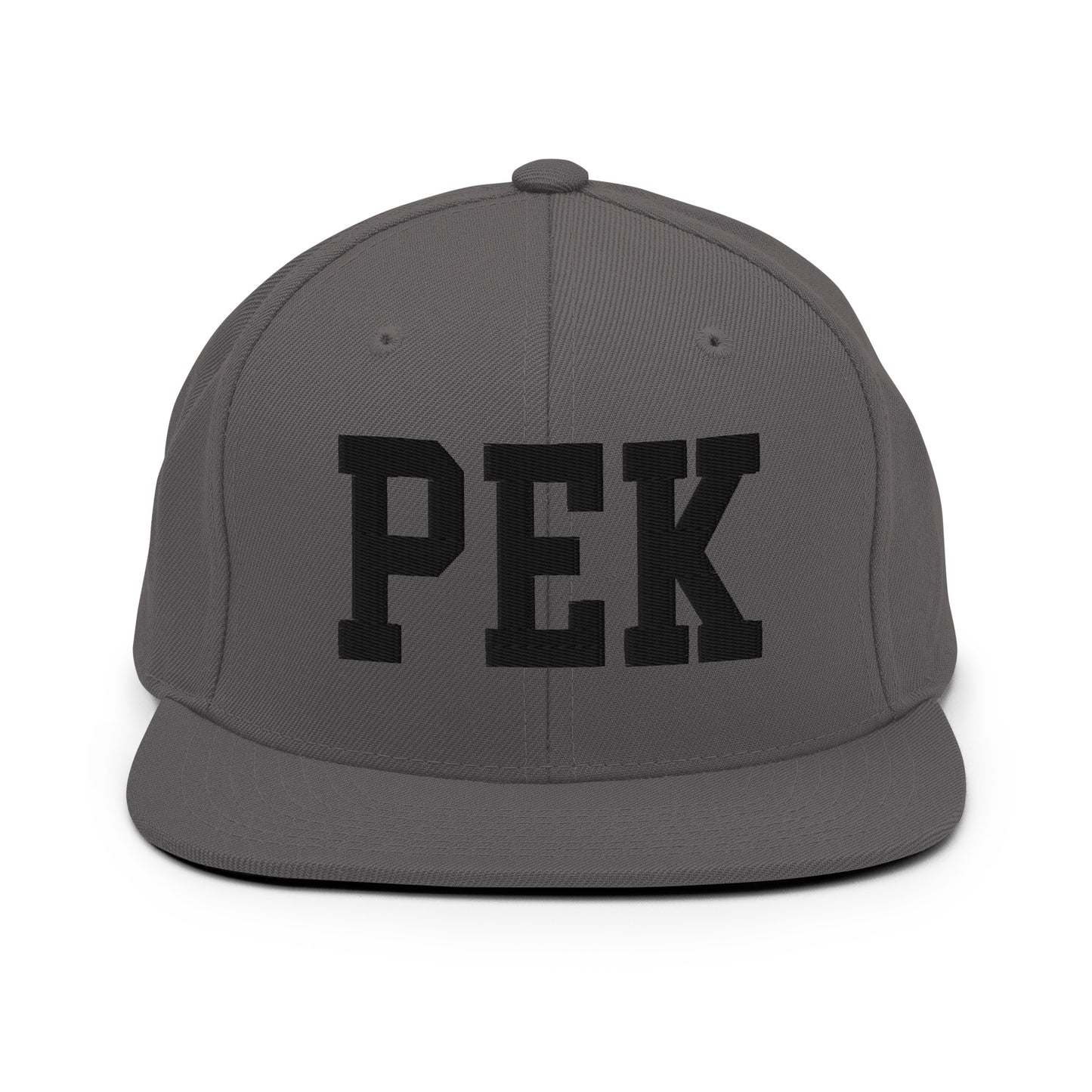 College-Style Classic Snapback Hat • Black • PEK Beijing • YHM Designs - Image 15