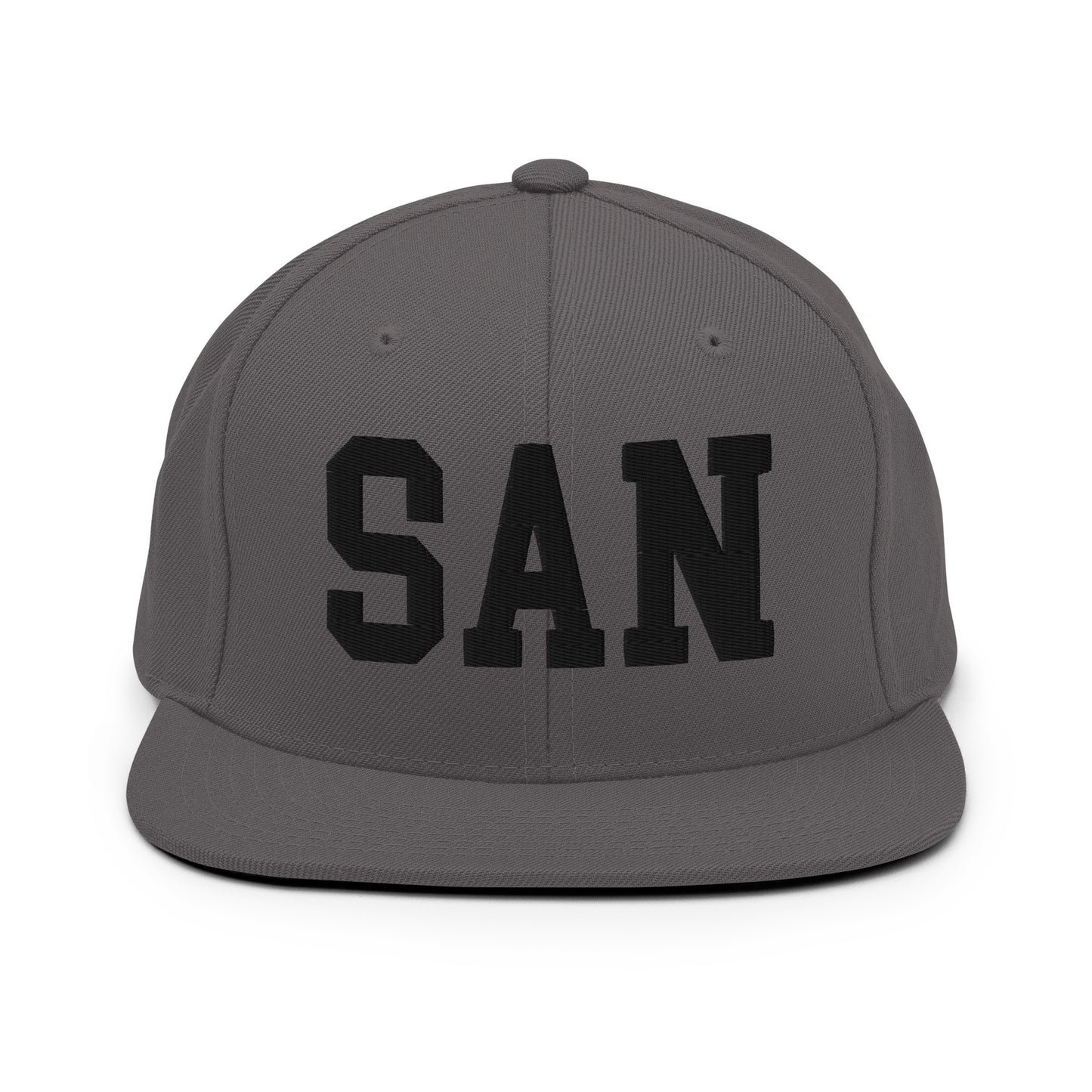 College-Style Classic Snapback Hat • Black • SAN San Diego • YHM Designs - Image 15