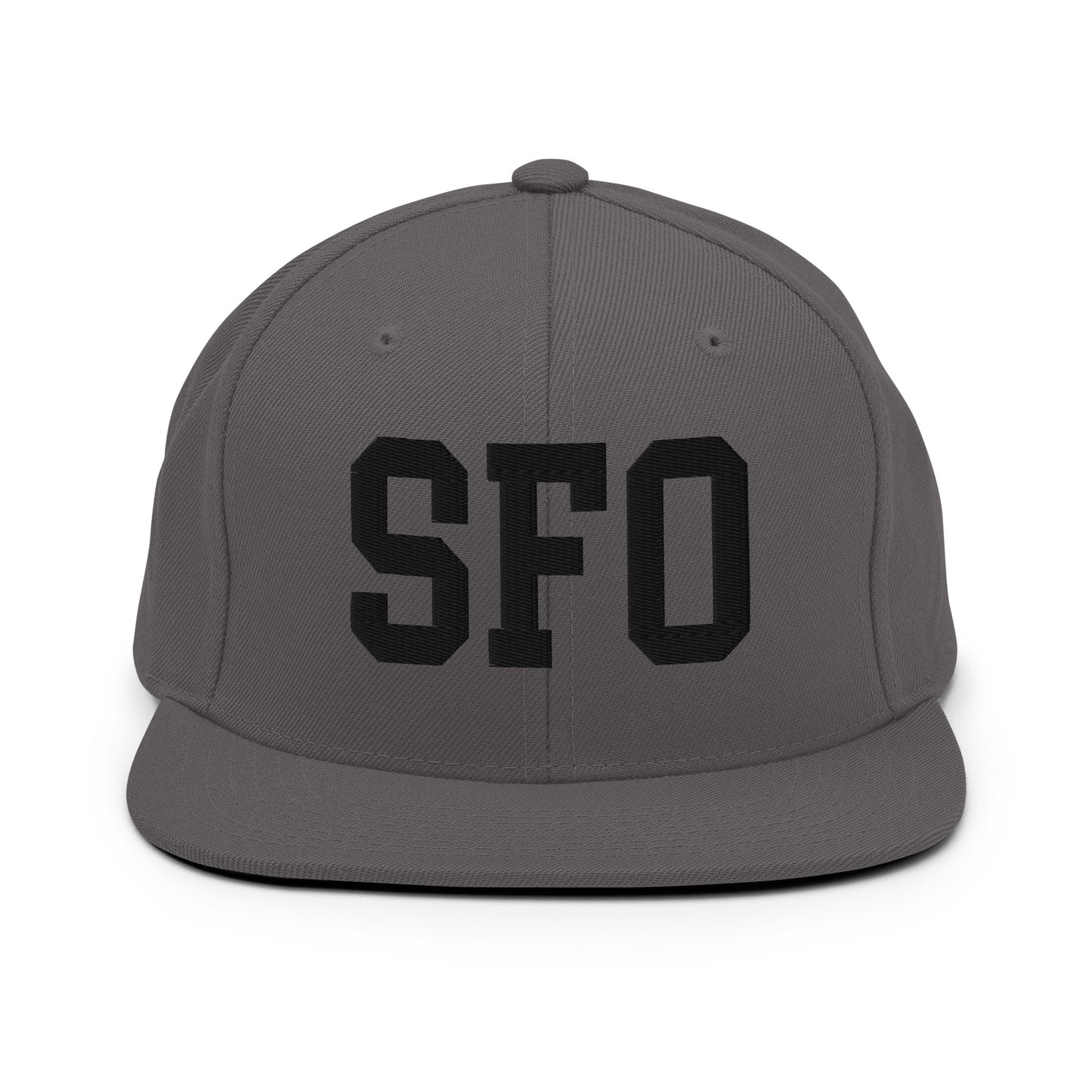 College-Style Classic Snapback Hat • Black • SFO San Francisco • YHM Designs - Image 15