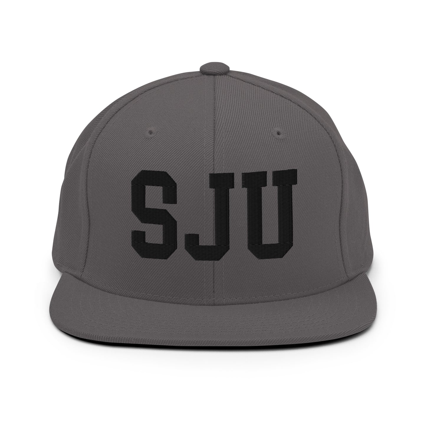 College-Style Classic Snapback Hat • Black • SJU San Juan Souvenir • YHM Designs - Image 15