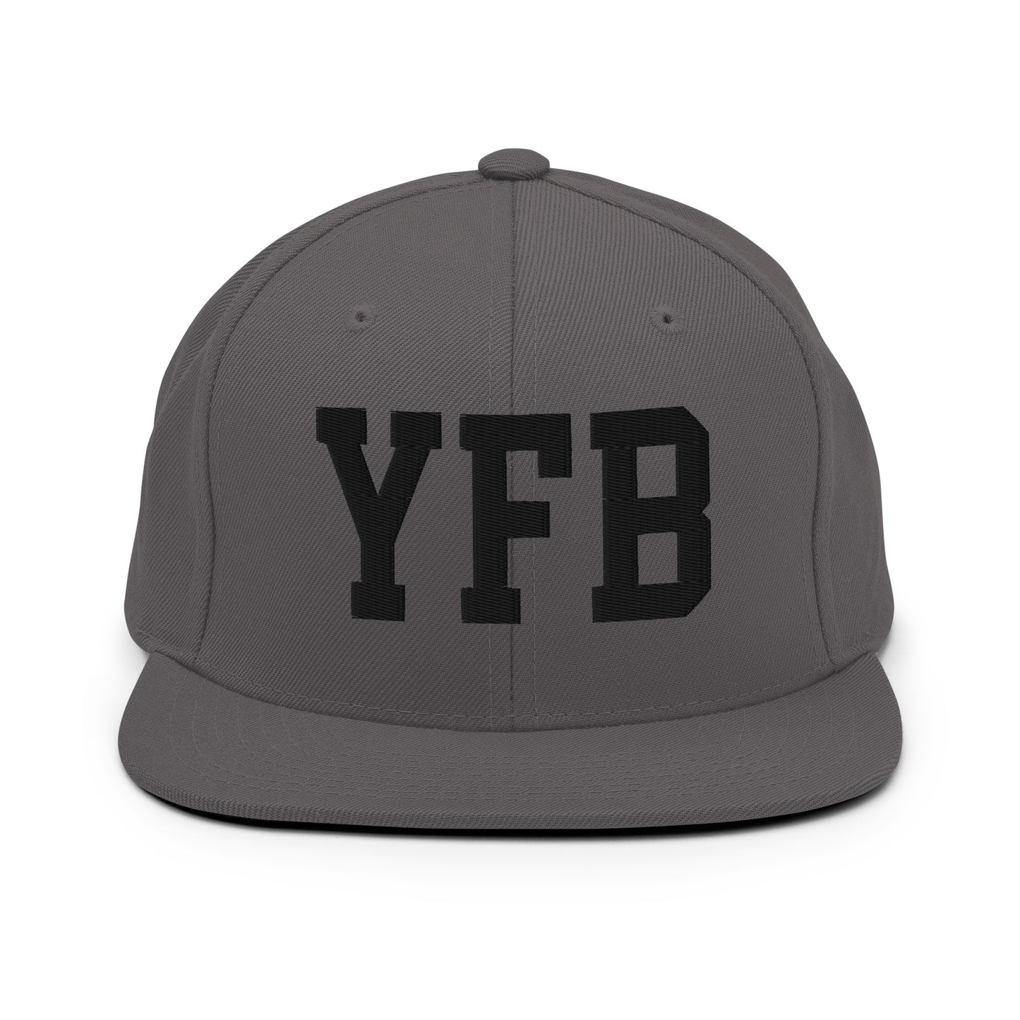 College-Style Classic Snapback Hat • Black • YFB Iqaluit • YHM Designs - Image 15