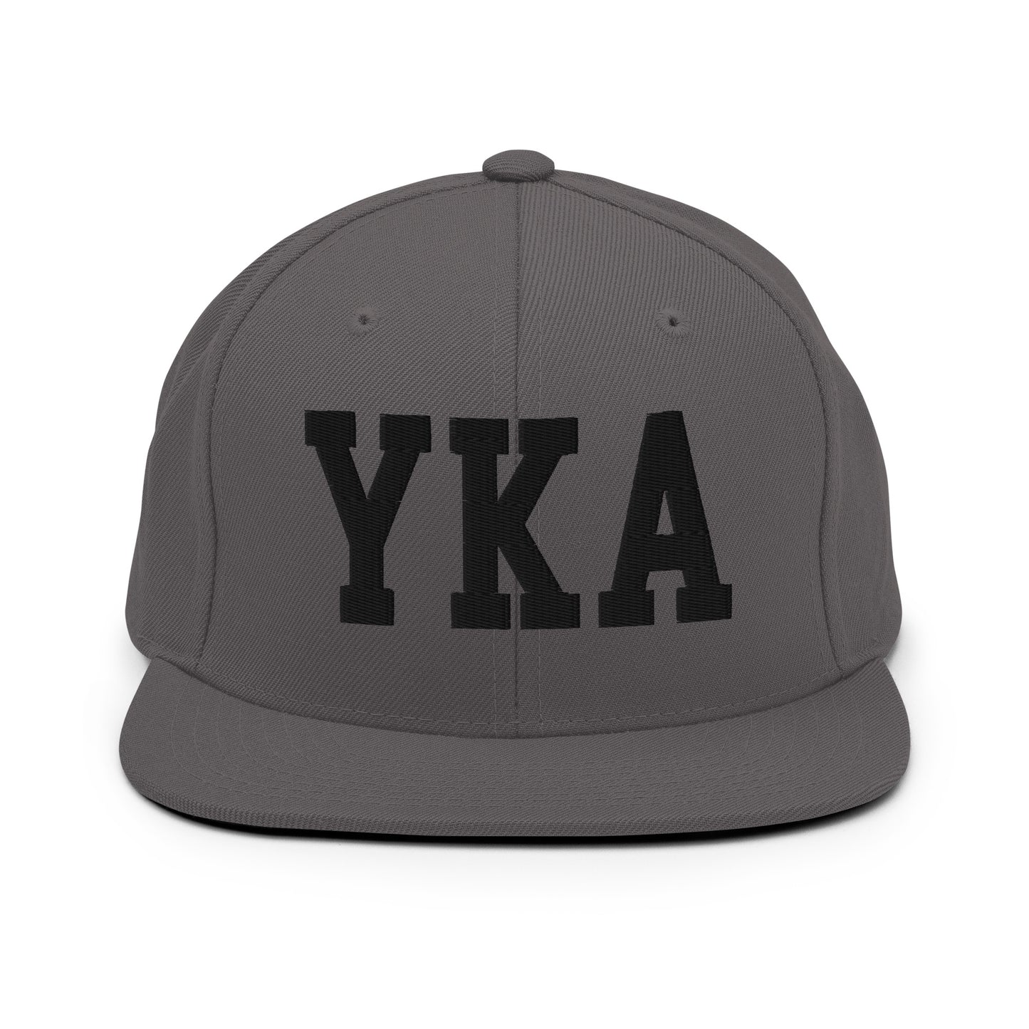 College-Style Classic Snapback Hat • Black • YKA Kamloops Souvenir • YHM Designs - Image 15