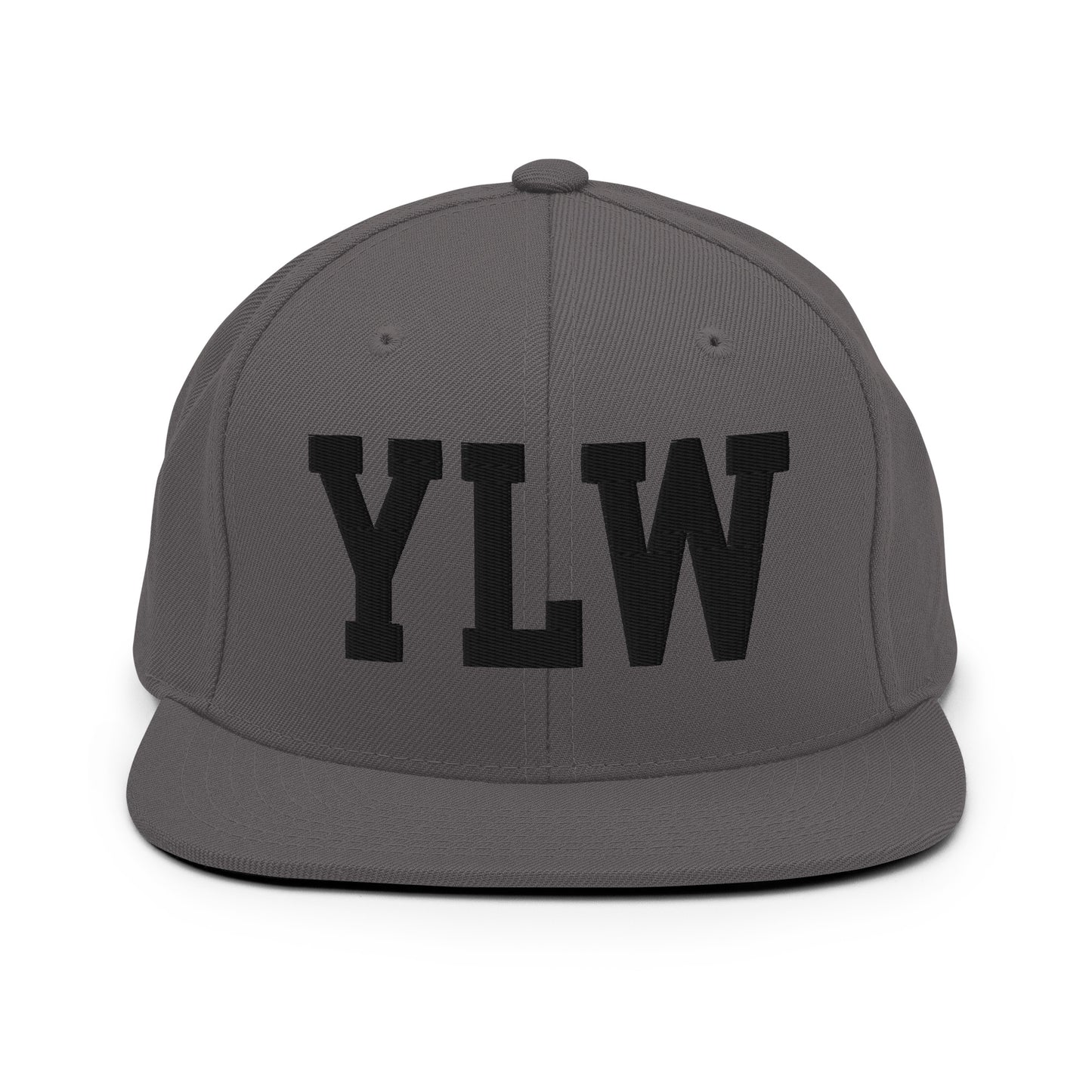 College-Style Classic Snapback Hat • Black • YLW Kelowna Souvenir • YHM Designs - Image 15