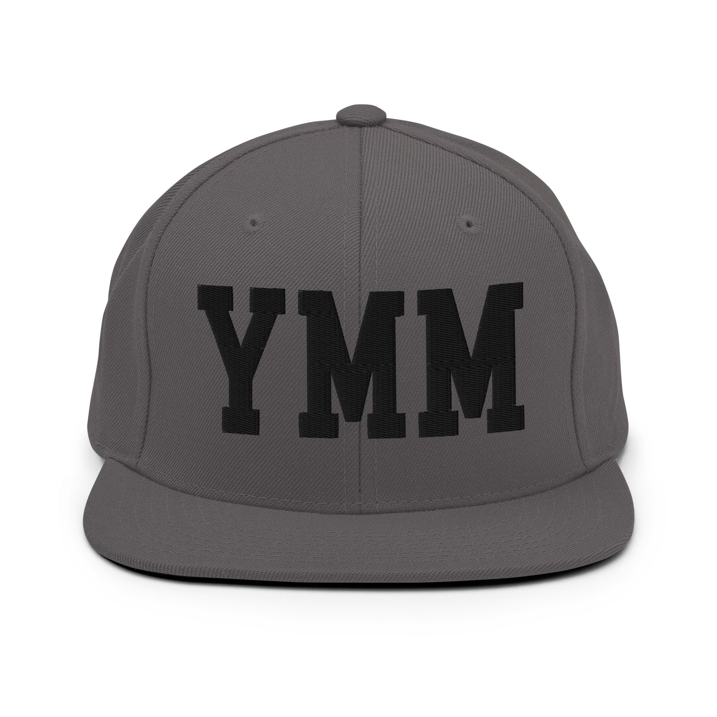 College-Style Classic Snapback Hat • Black • YMM Fort McMurray • YHM Designs - Image 15