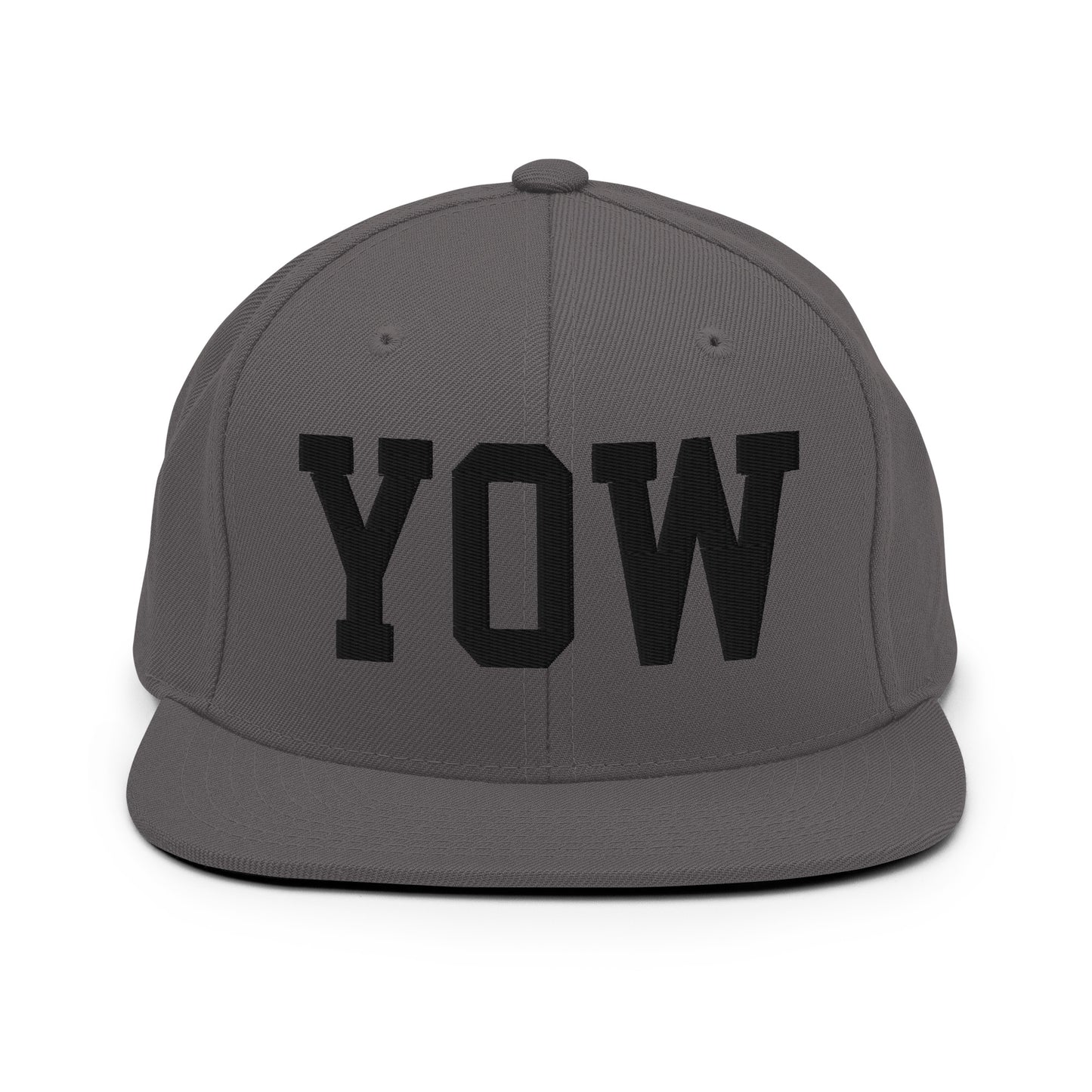 College-Style Classic Snapback Hat • Black • YOW Ottawa Souvenir • YHM Designs - Image 15