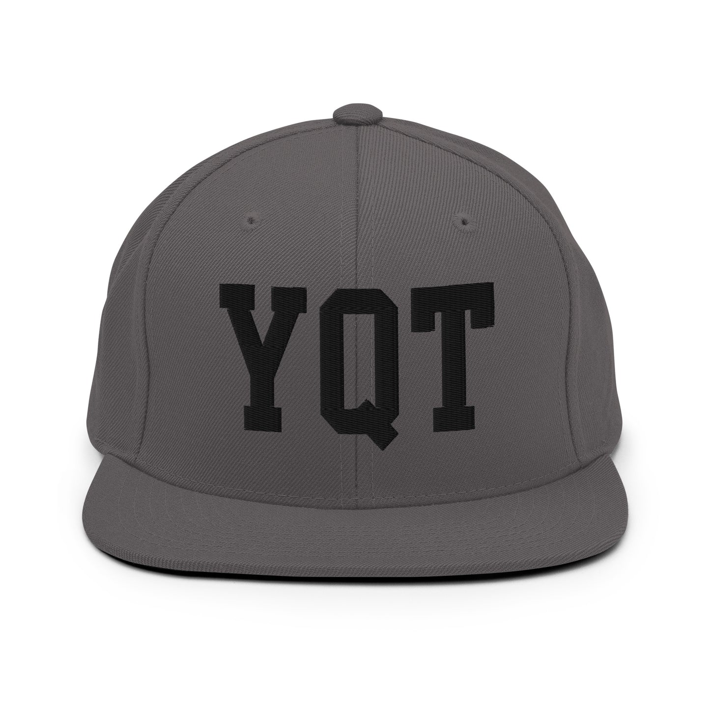 College-Style Classic Snapback Hat • Black • YQT Thunder Bay Souvenir • YHM Designs - Image 15