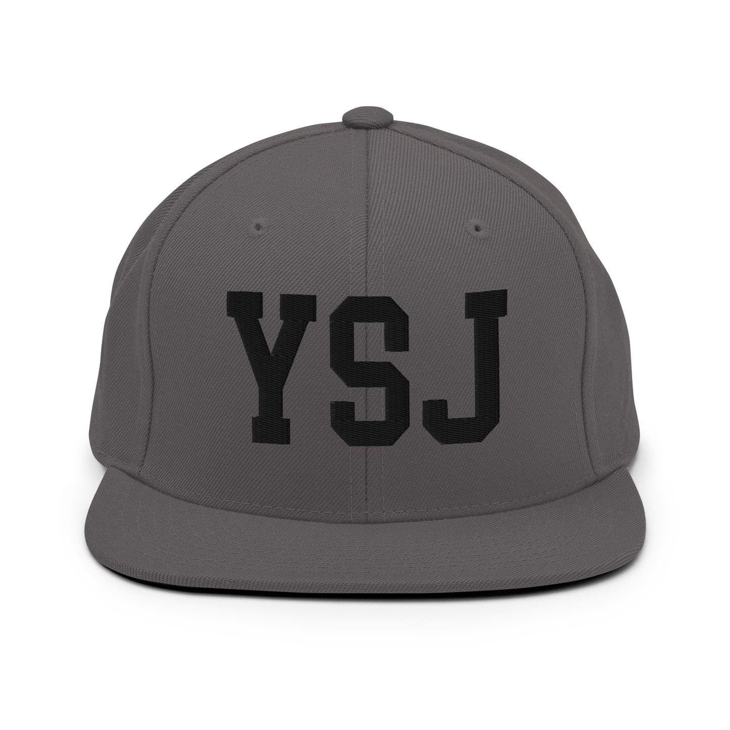 College-Style Classic Snapback Hat • Black • YSJ Saint John Souvenir • YHM Designs - Image 15