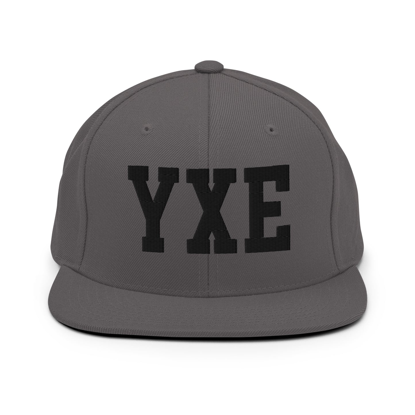 College-Style Classic Snapback Hat • Black • YXE Saskatoon • YHM Designs - Image 15
