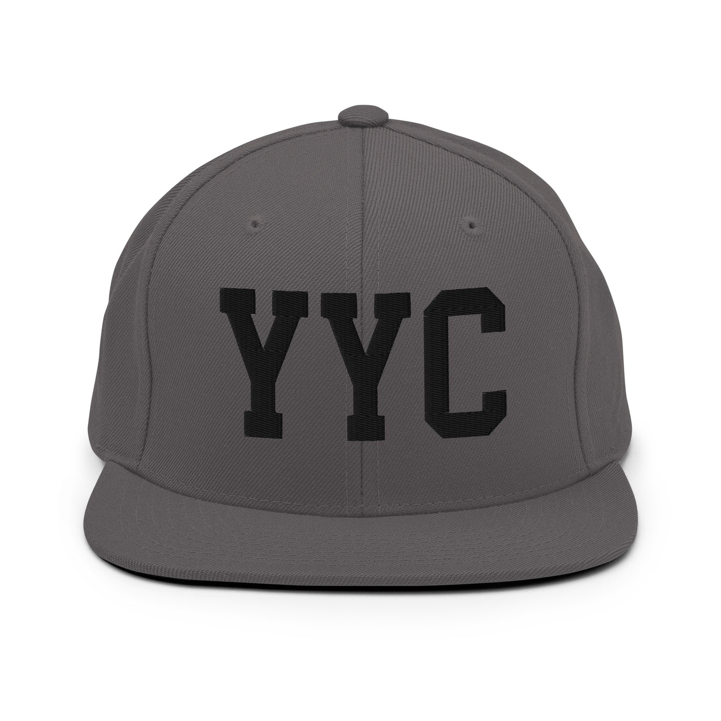 College-Style Classic Snapback Hat • Black • YYC Calgary Souvenir • YHM Designs - Image 15