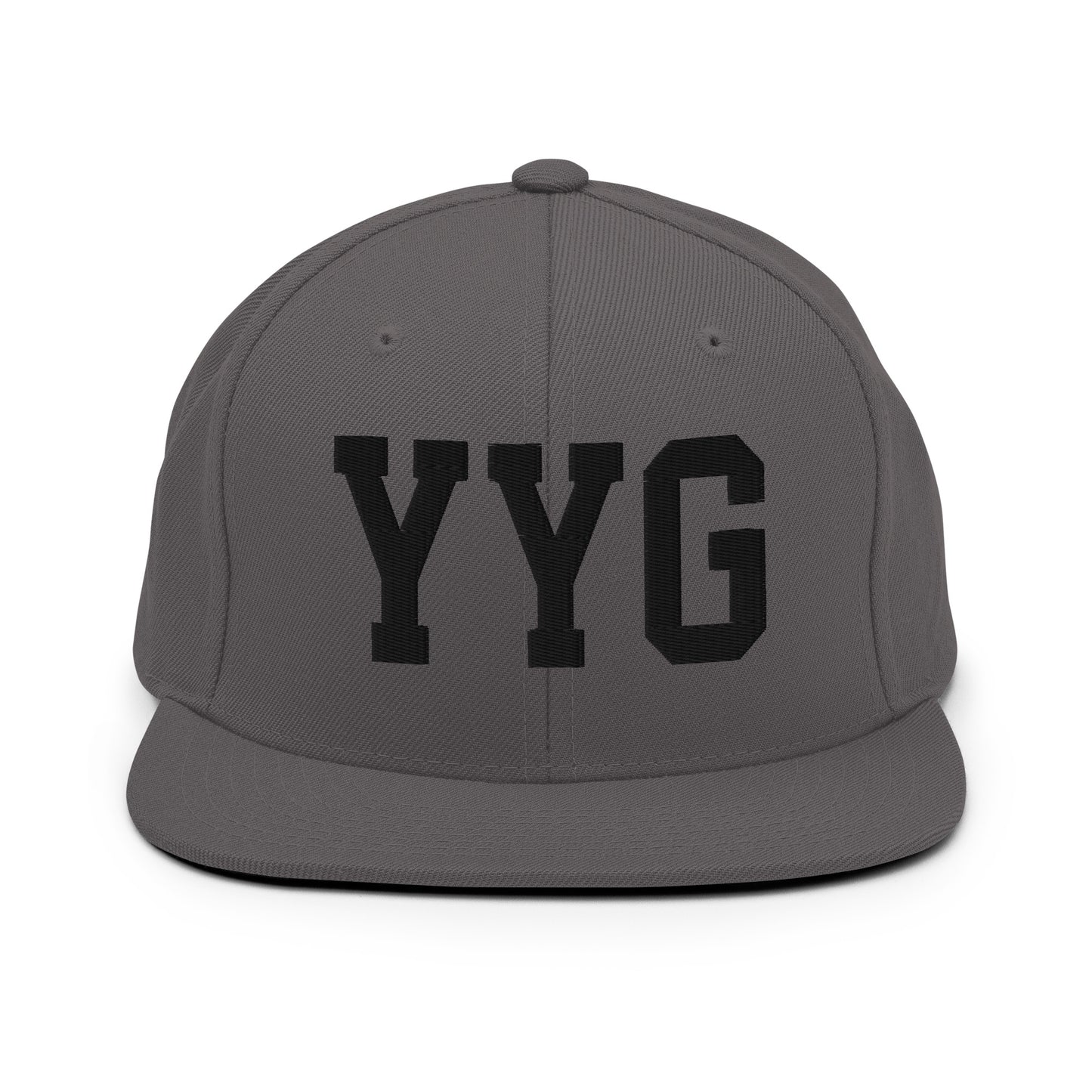 College-Style Classic Snapback Hat • Black • YYG Charlottetown • YHM Designs - Image 15