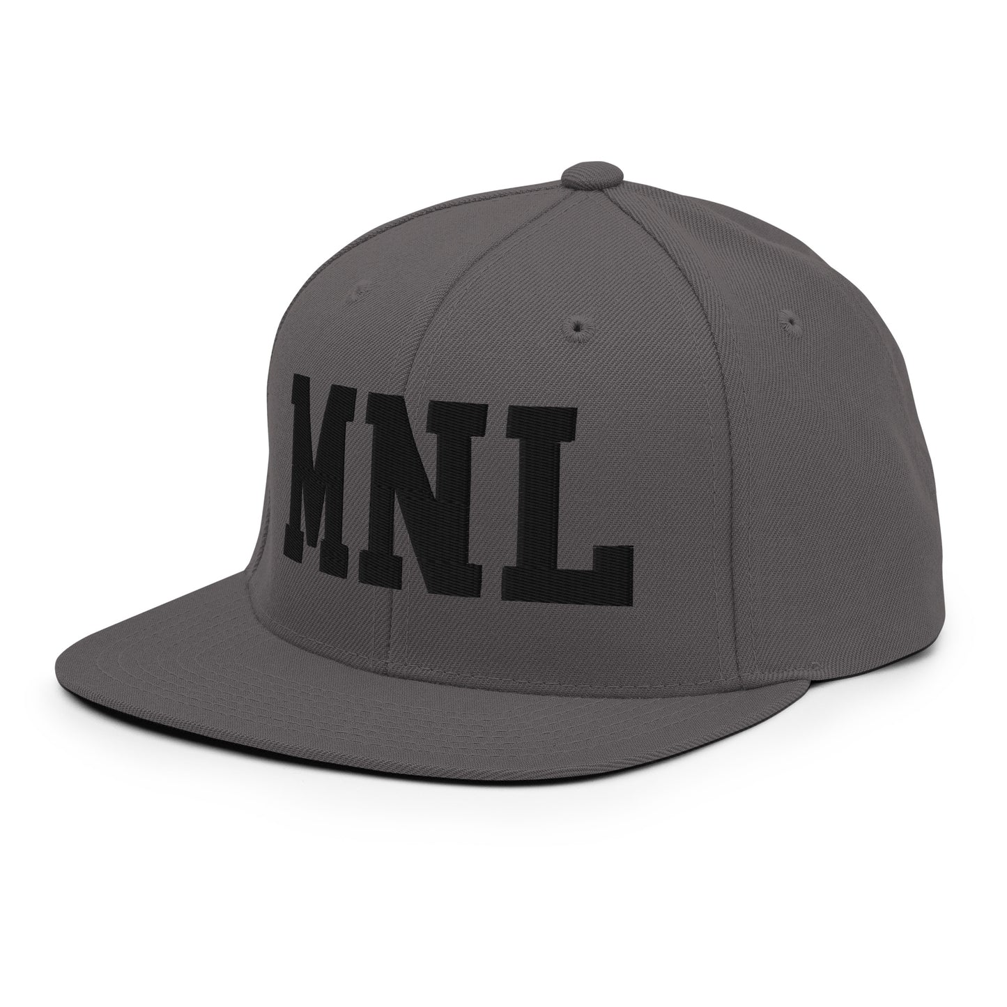 College-Style Classic Snapback Hat • Black • MNL Manila • YHM Designs - Image 17
