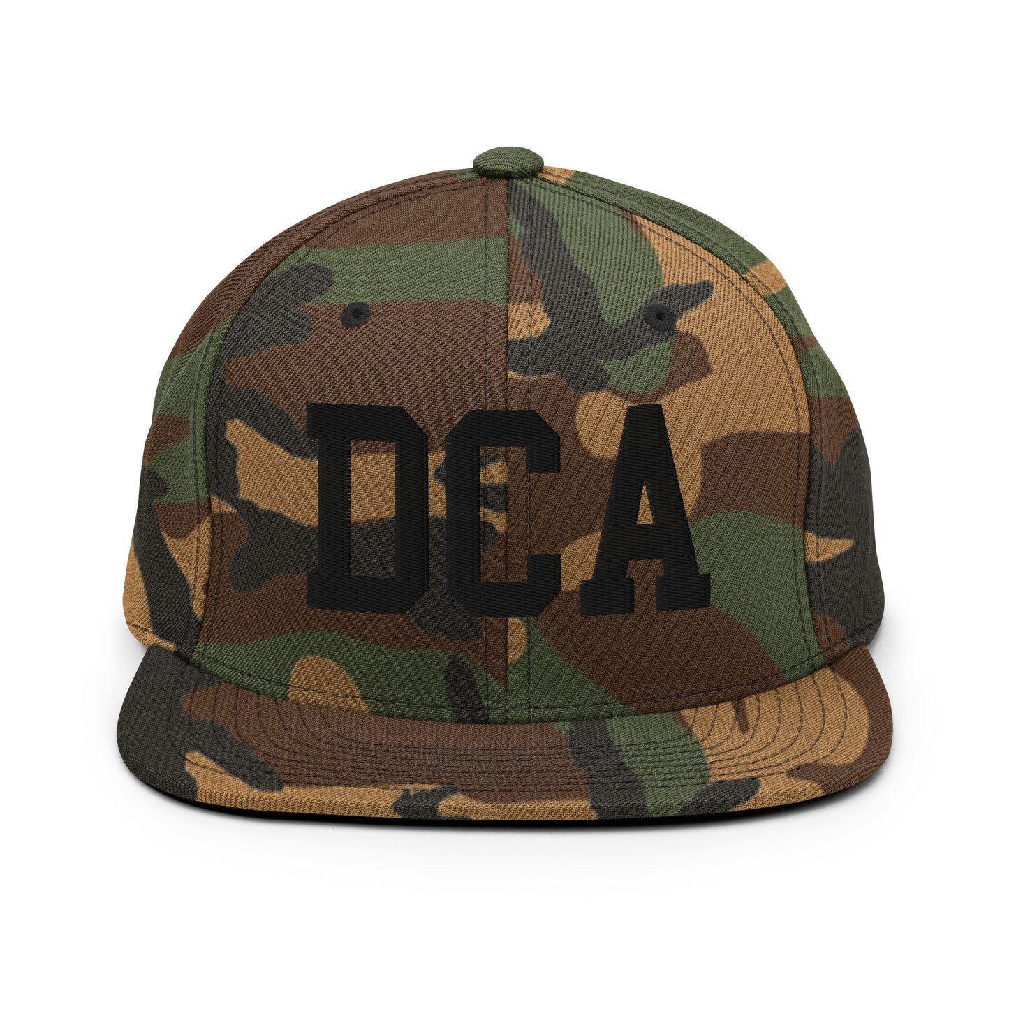 College-Style Classic Snapback Hat • Black • DCA Washington • YHM Designs - Image 11