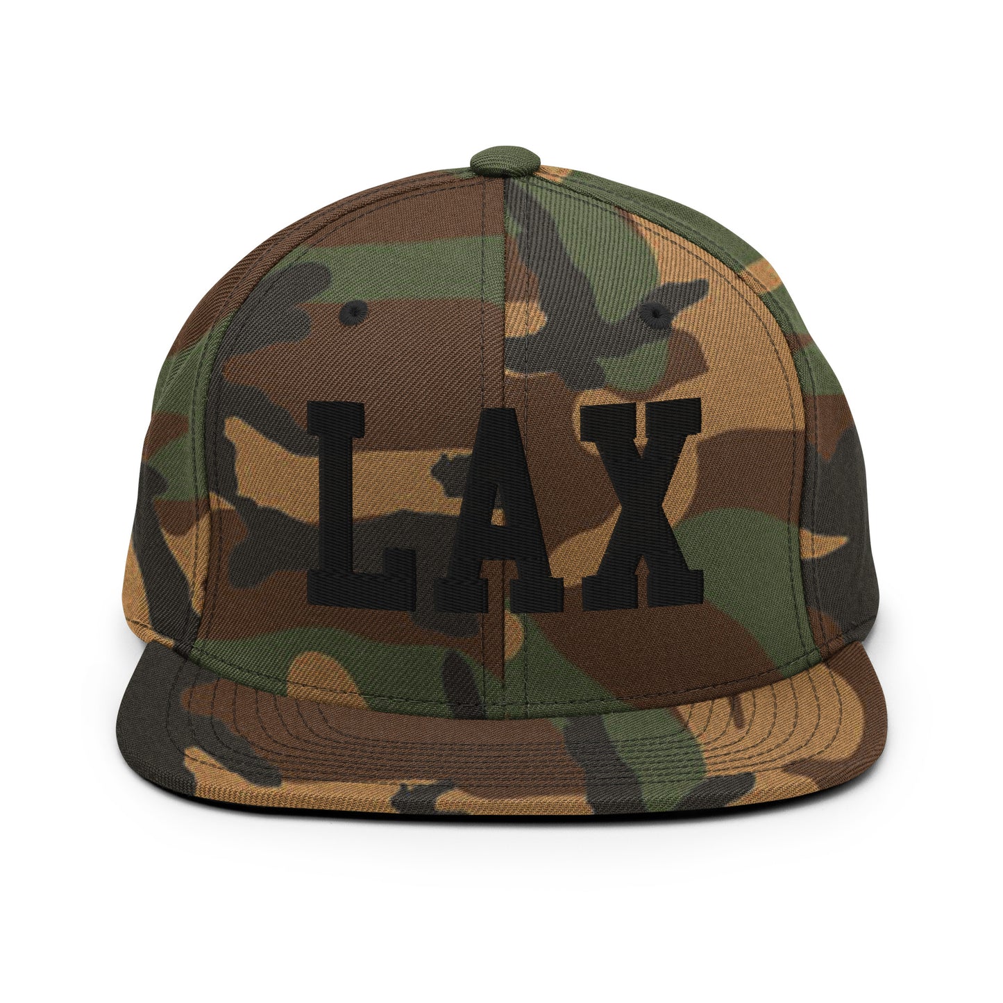 College-Style Classic Snapback Hat • Black • LAX Los Angeles • YHM Designs - Image 11