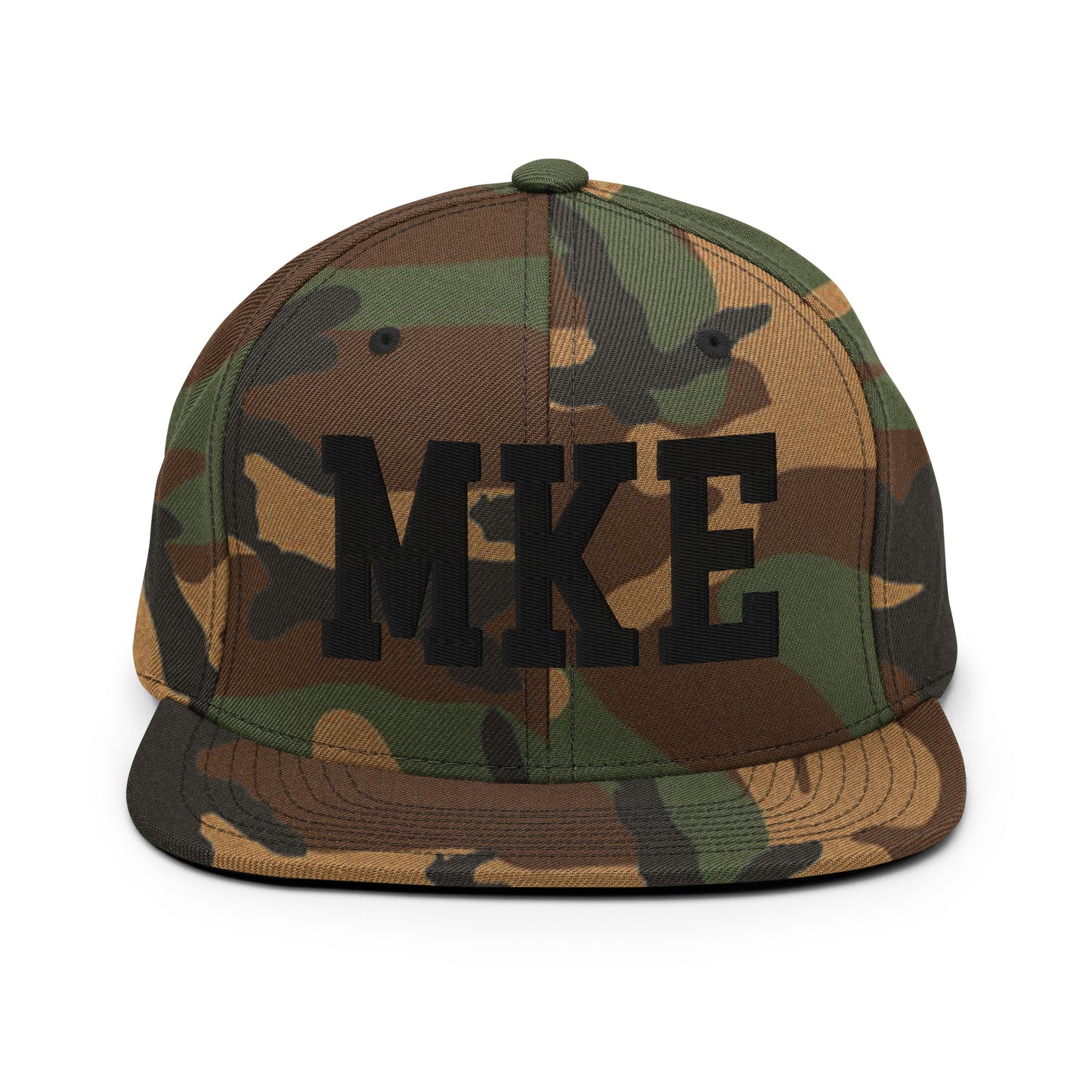 College-Style Classic Snapback Hat • Black • MKE Milwaukee • YHM Designs - Image 11