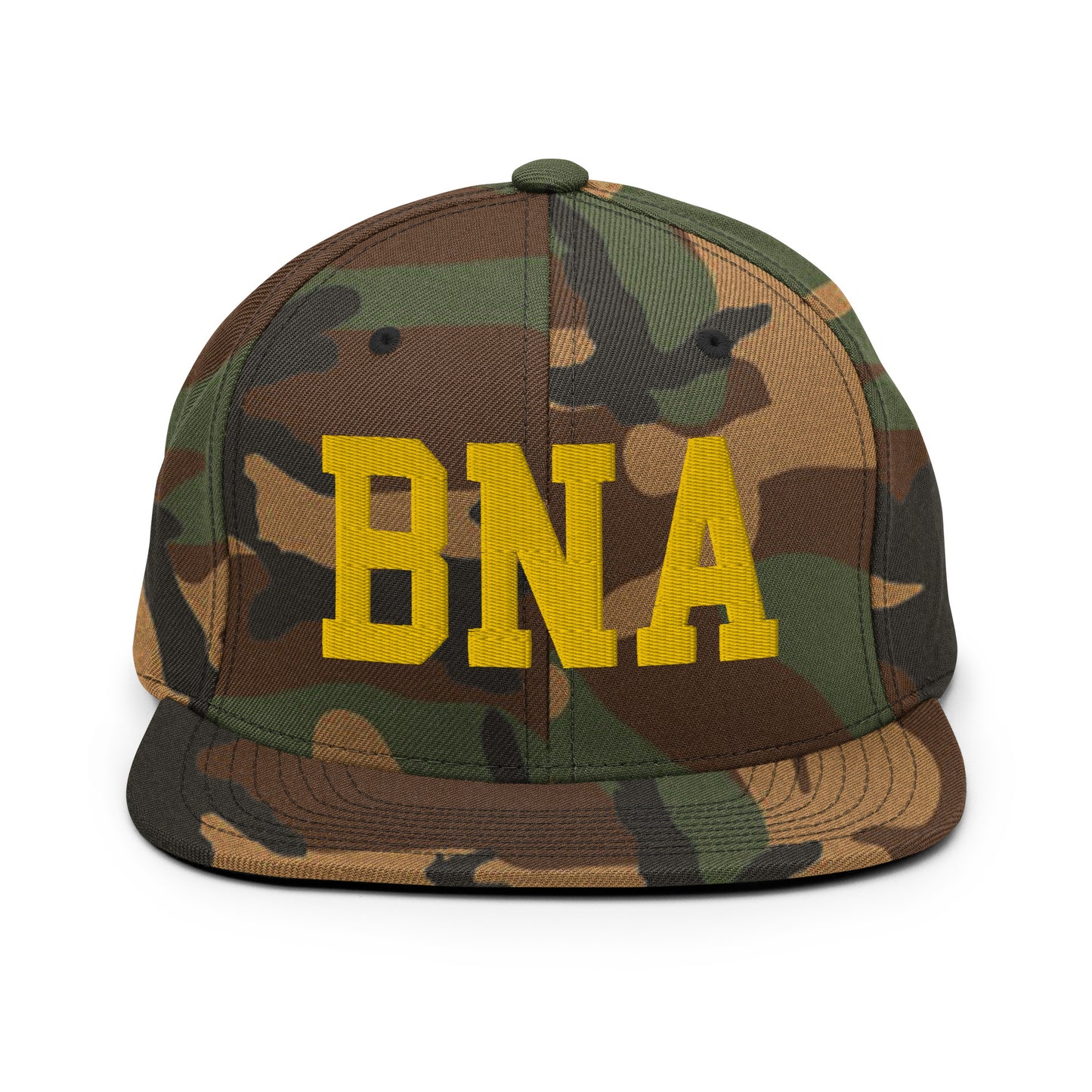 College-Style Classic Snapback Hat • Gold • BNA Nashville • YHM Designs - Image 22