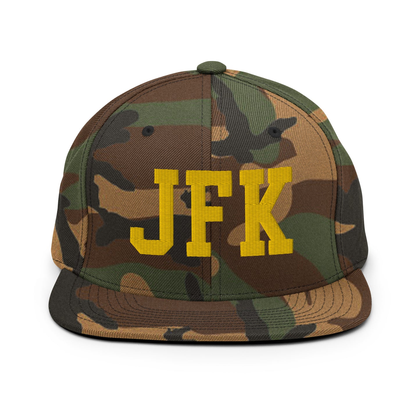 College-Style Classic Snapback Hat • Gold • JFK New York City • YHM Designs - Image 22