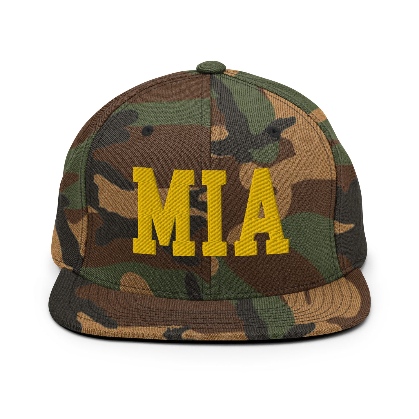 College-Style Classic Snapback Hat • Gold • MIA Miami • YHM Designs - Image 22