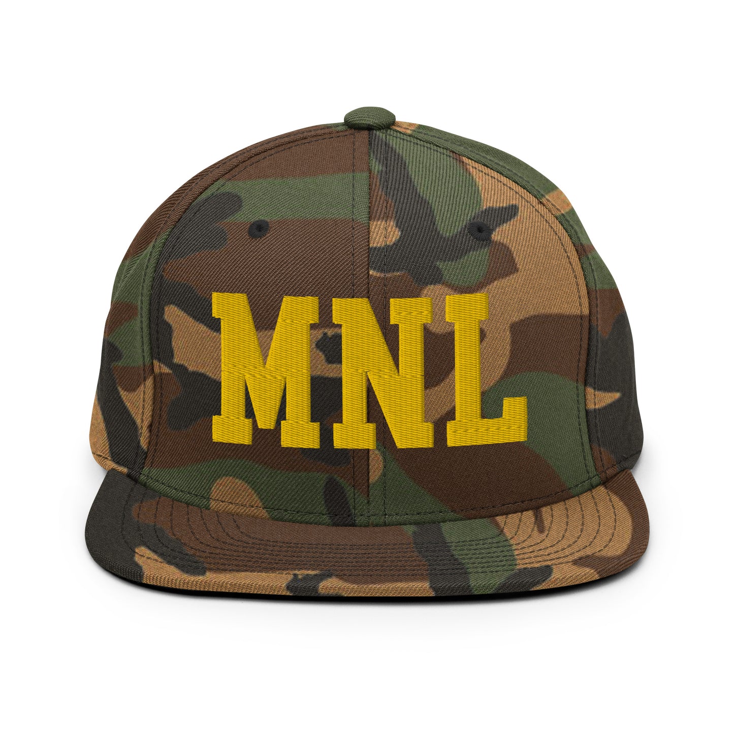 College-Style Classic Snapback Hat • Gold • MNL Manila • YHM Designs - Image 22