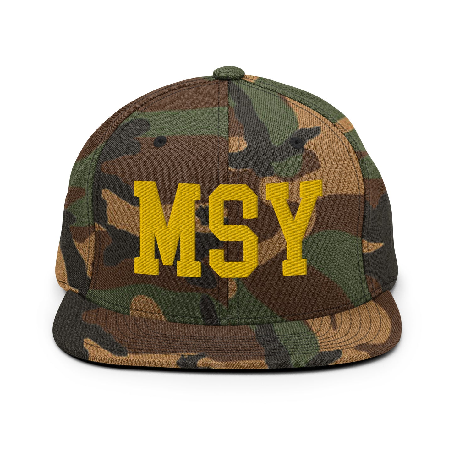 College-Style Classic Snapback Hat • Gold • MSY New Orleans • YHM Designs - Image 22