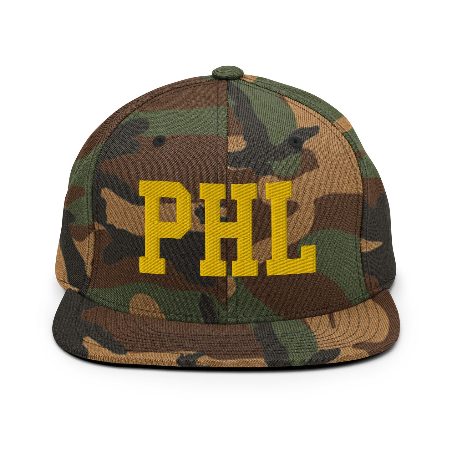 College-Style Classic Snapback Hat • Gold • PHL Philadelphia • YHM Designs - Image 22