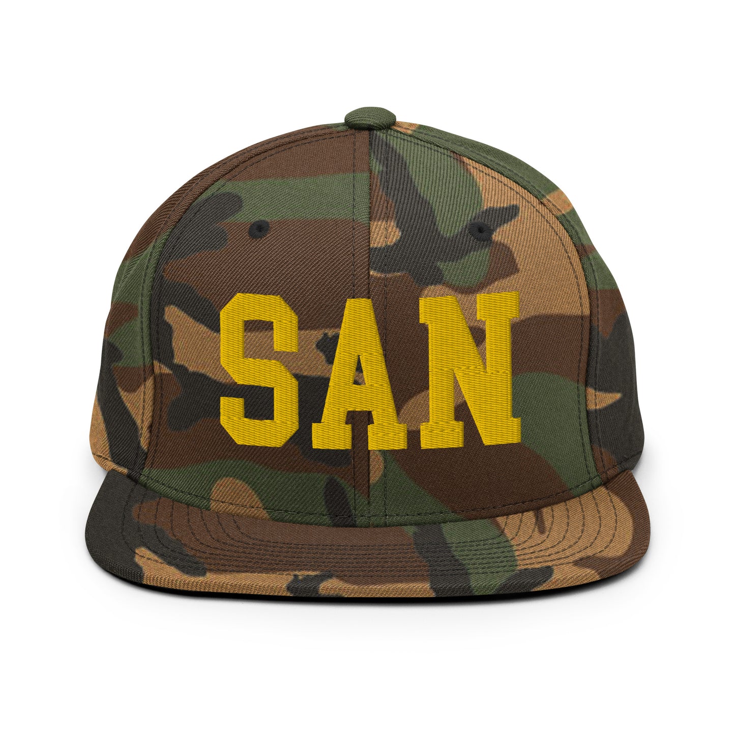 College-Style Classic Snapback Hat • Gold • SAN San Diego • YHM Designs - Image 22