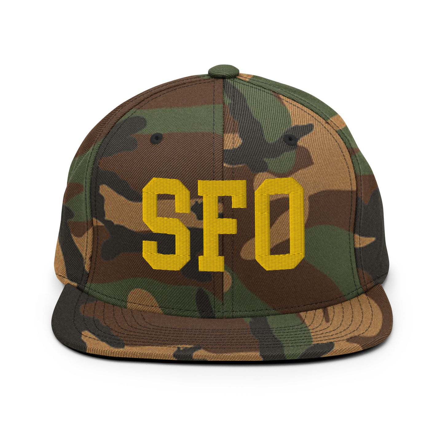 College-Style Classic Snapback Hat • Gold • SFO San Francisco • YHM Designs - Image 22