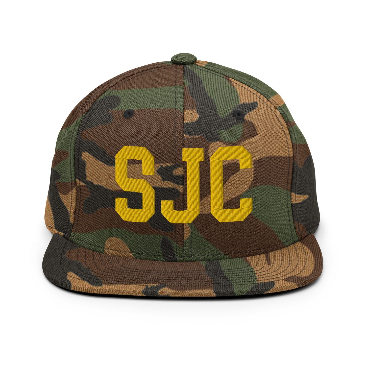 College-Style Classic Snapback Hat • Gold • SJC San Jose • YHM Designs - Image 22