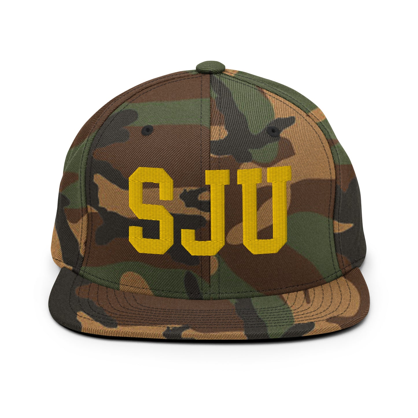 College-Style Classic Snapback Hat • Gold • SJU San Juan • YHM Designs - Image 22