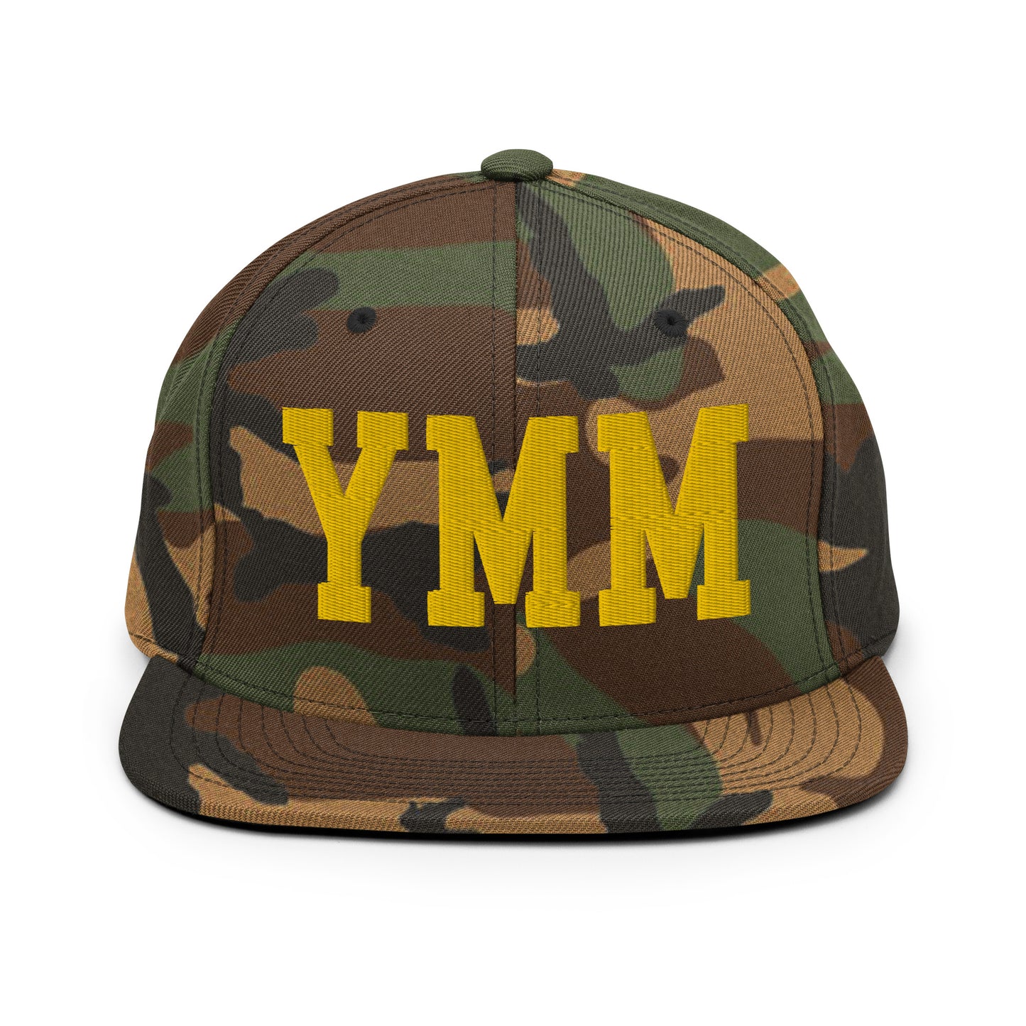 College-Style Classic Snapback Hat • Gold • YMM Fort McMurray • YHM Designs - Image 22