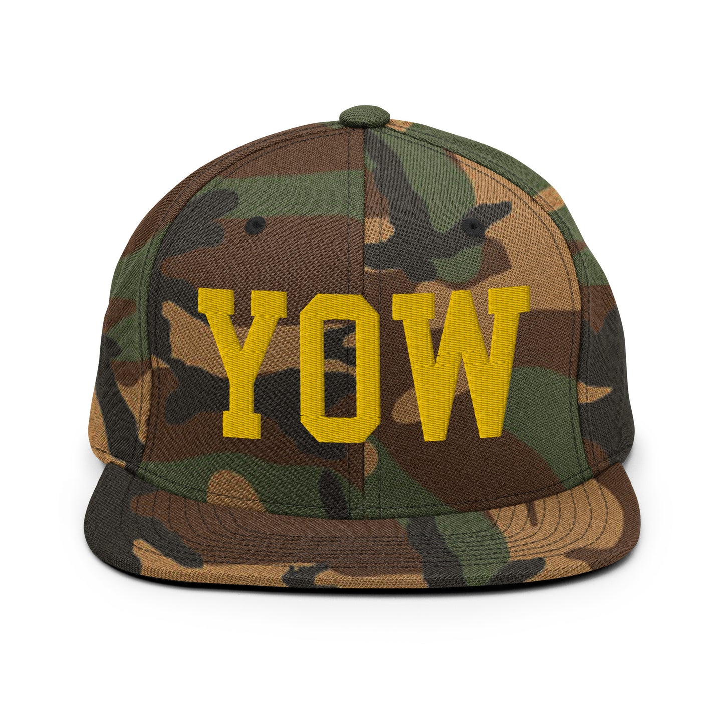 College-Style Classic Snapback Hat • Gold • YOW Ottawa • YHM Designs - Image 22