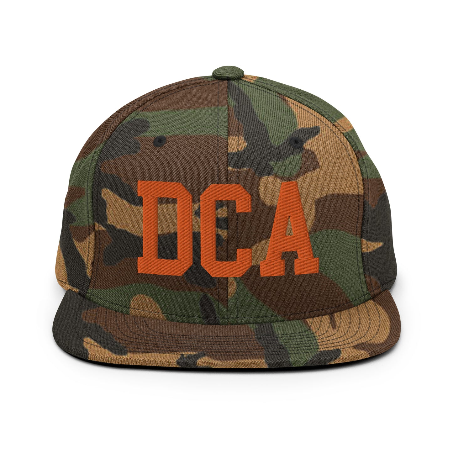 College-Style Classic Snapback Hat • Orange • DCA Washington • YHM Designs - Image 30
