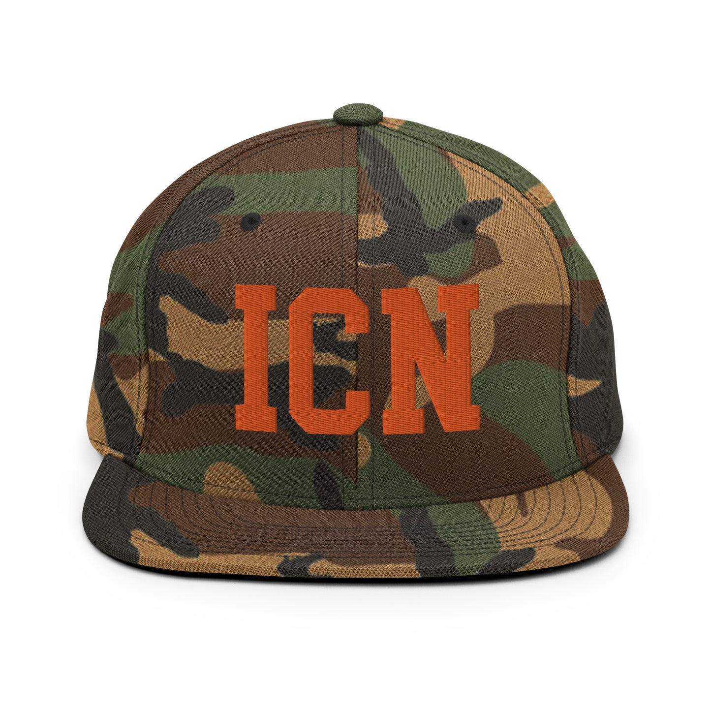 College-Style Classic Snapback Hat • Orange • ICN Seoul • YHM Designs - Image 30