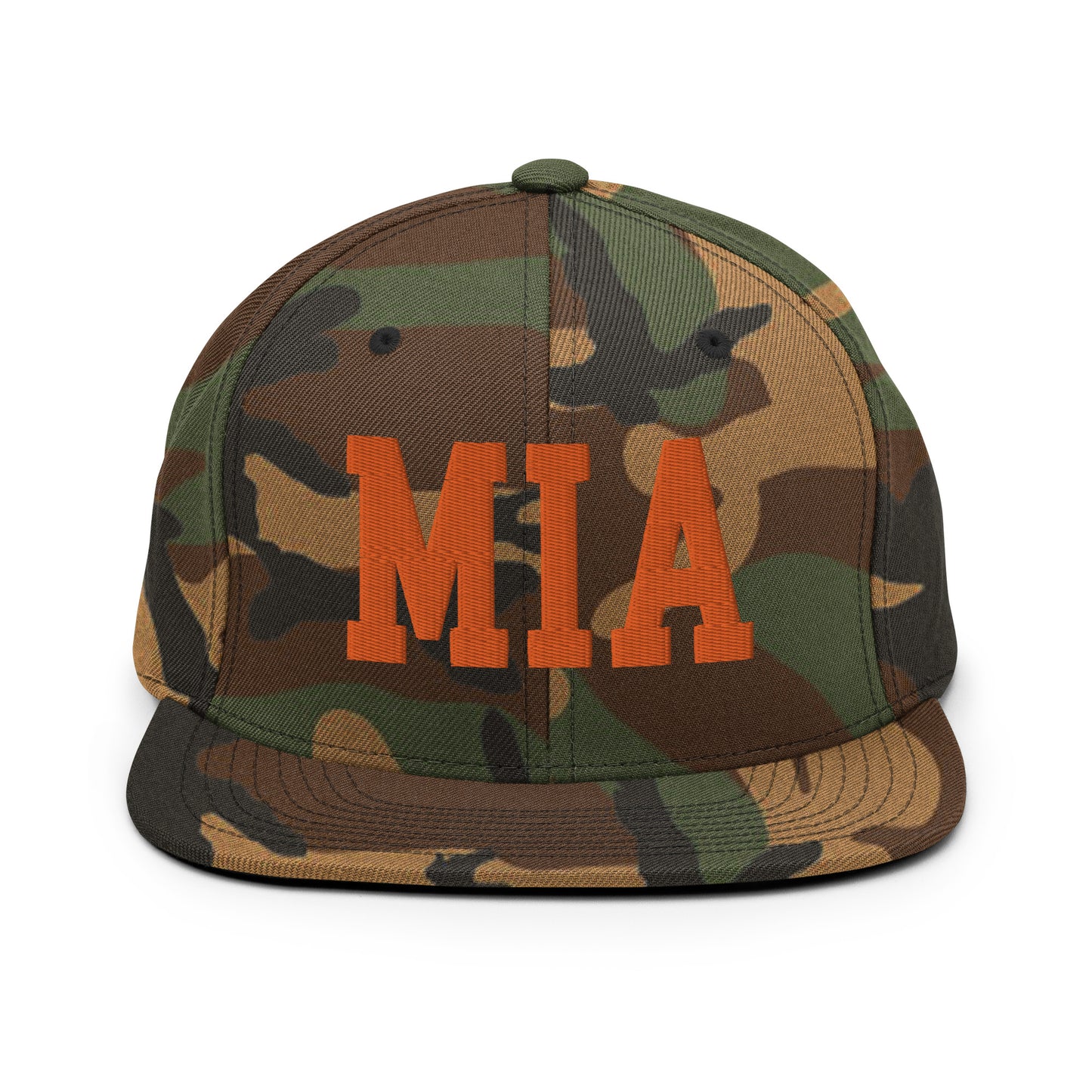 College-Style Classic Snapback Hat • Orange • MIA Miami • YHM Designs - Image 30