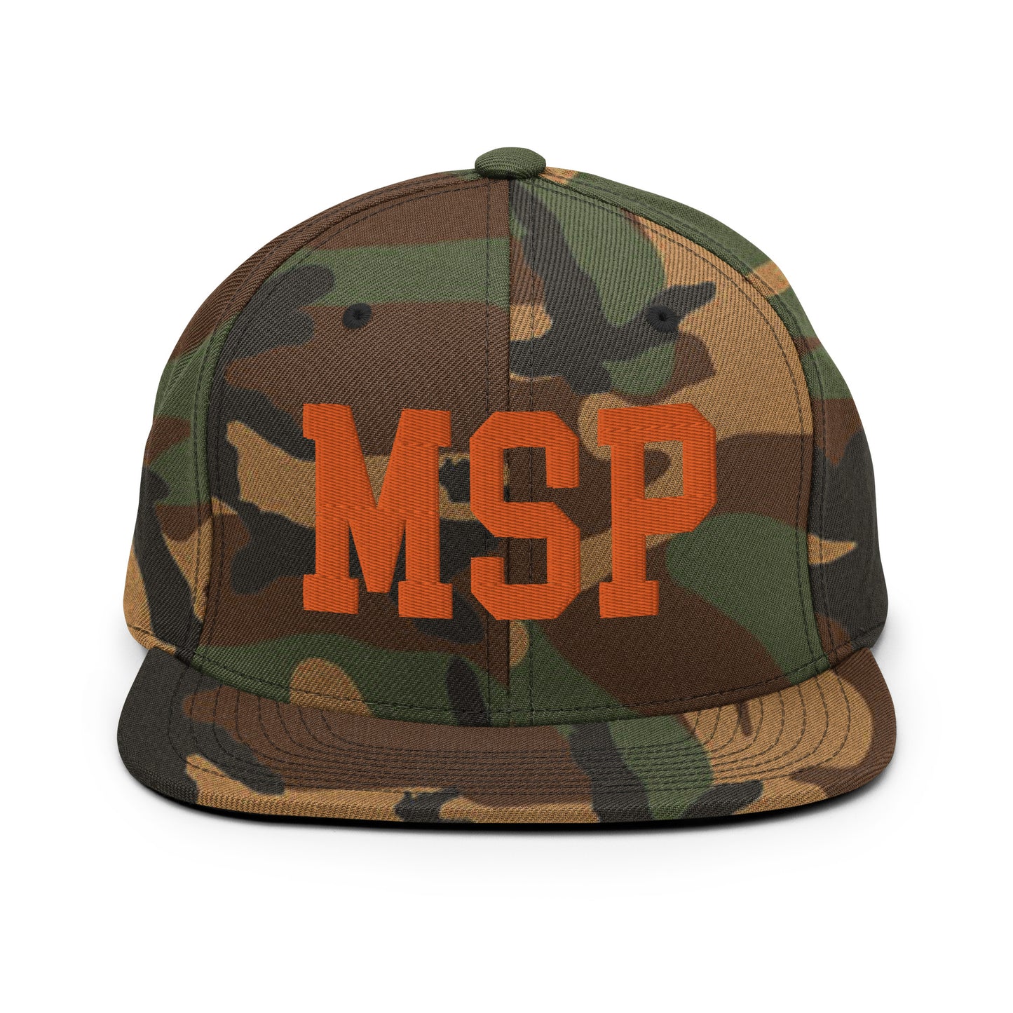 College-Style Classic Snapback Hat • Orange • MSP Minneapolis Souvenir • YHM Designs - Image 30